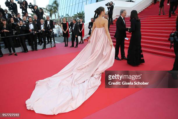 Janie Tienphosuwan attends the screening of "Girls Of The Sun " during the 71st annual Cannes Film Festival at Palais des Festivals on May 12, 2018...