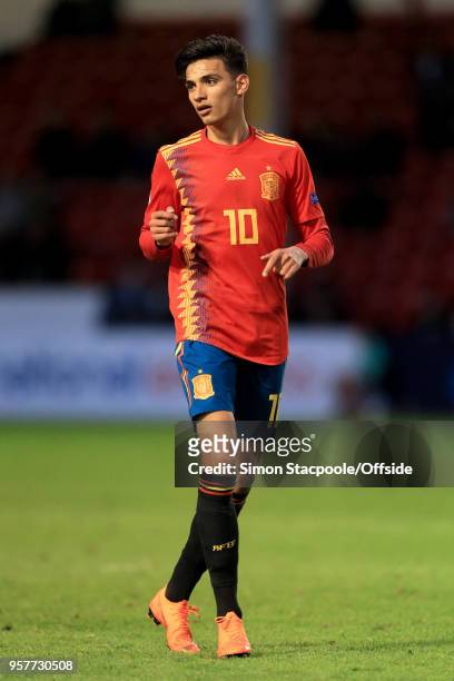 Nabil Touaizi of Spain in action during the UEFA European Under-17 Championship Group D match between Spain and Germany at the Bescot Stadium on May...