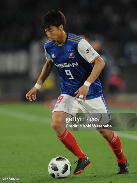 Yuki Otsu of Yokohama F.Marinos in action during the J.League J1 match between Yokohama F.Marinos and Gamba Osaka at Nissan Stadium on May 12, 2018...
