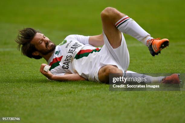 Edouard Duplan of ADO Den Haag during the Dutch Eredivisie match between Vitesse v ADO Den Haag at the GelreDome on May 12, 2018 in Arnhem Netherlands