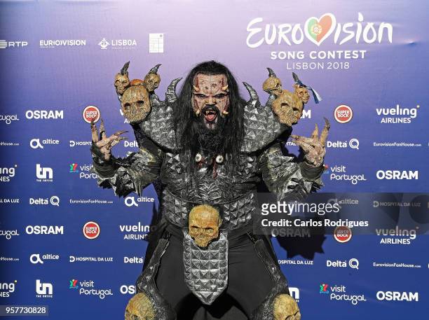 Mr. Lordi attends the Eurovision 2018 Grand Final at Altice Arena on May 12, 2018 in Lisbon, Portugal.