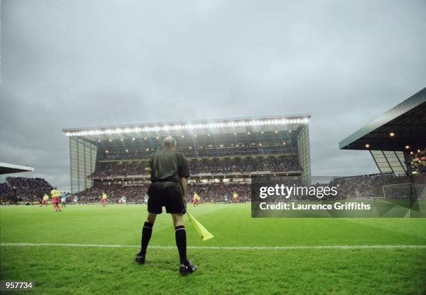 General view of Maine Road from behind the linesman during the Nationwide League Division One match between Manchester City and Watford played at...