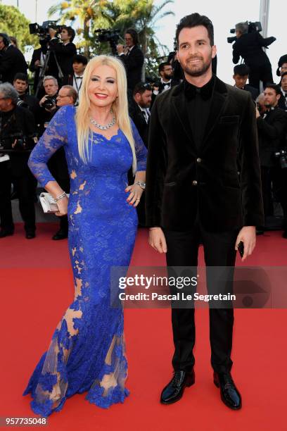 Monika Bacardi and Andrea Iervolino attend the screening of "Girls Of The Sun " during the 71st annual Cannes Film Festival at Palais des Festivals...