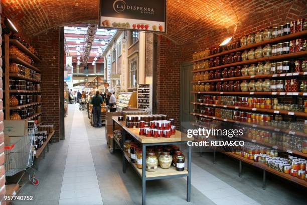 Vegetable in oil. Eataly foodstore. Nizza 230 street. Turin. Italy.