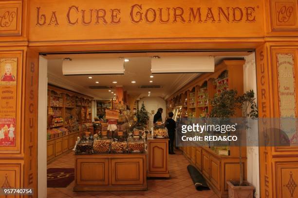 La Cure Gourmande sweets shop. Nice. France. Europe.