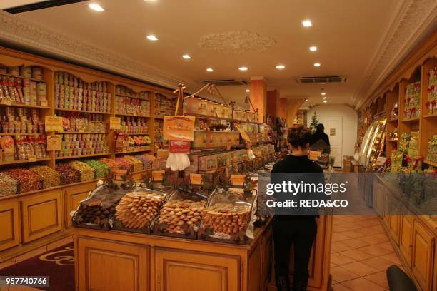 La Cure Gourmande sweets shop. Nice. France. Europe.