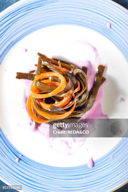 Sea Salad with Carrots and Sea Spaghetti .