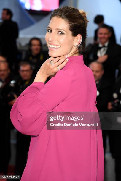 French journalist Laury Thilleman attends the screening of "3 Faces " during the 71st annual Cannes Film Festival at Palais des Festivals on May 12,...