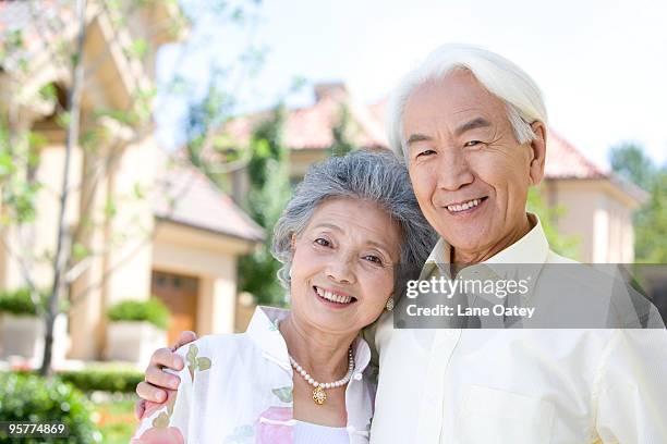 portrait of senior couple - stereotypically upper class stock pictures, royalty-free photos & images
