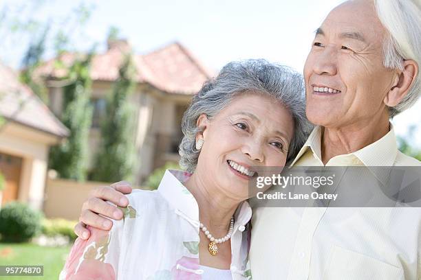 portrait of senior couple - stereotypically upper class stock pictures, royalty-free photos & images