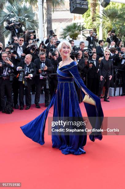 Sir Helen Mirren attends the screening of "Girls Of The Sun " during the 71st annual Cannes Film Festival at Palais des Festivals on May 12, 2018 in...