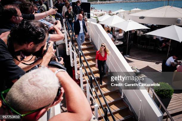 Amber Heard at the Martinez Hotel during the 71st annual Cannes Film Festival at on May 12, 2018 in Cannes, France.
