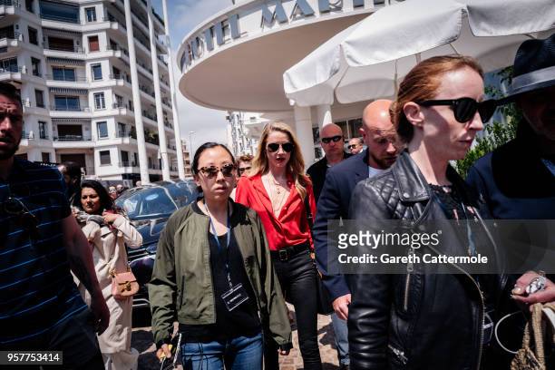 Amber Heard at the Martinez Hotel during the 71st annual Cannes Film Festival at on May 12, 2018 in Cannes, France.