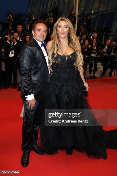 Loana Petrucciani and a Laurent Amar attend the screening of "3 Faces " during the 71st annual Cannes Film Festival at Palais des Festivals on May...