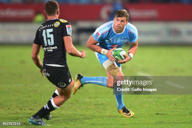 Johnny Kotze of the Bulls during the Super Rugby match between Vodacom Bulls and Cell C Sharks at Loftus Versfeld on May 12, 2018 in Pretoria, South...