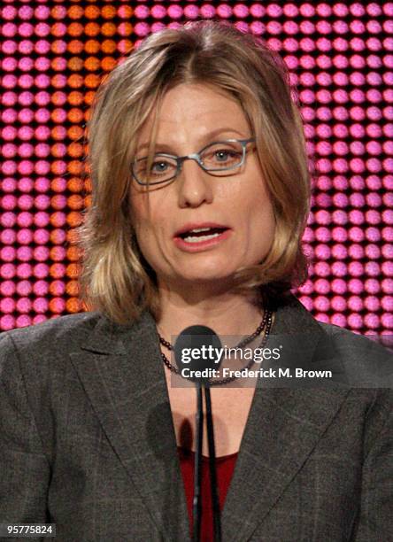 Planet Green president and general manager Laura Michalchyshyn speaks during the Planet Green portion of the 2010 Television Critics Association...