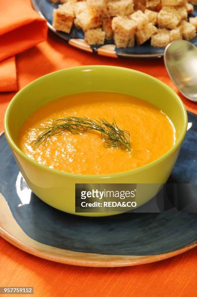 Vellutata Alle Carote. Carrots Soup. Italy. Europe.