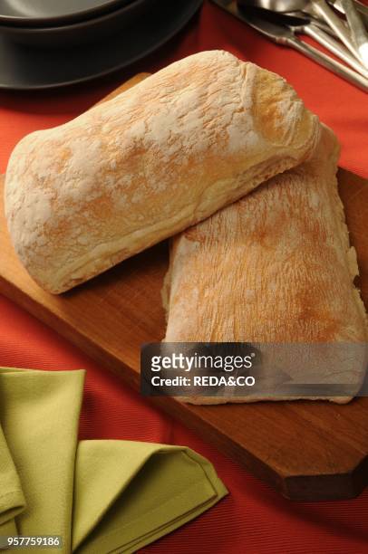 Ciabatta Morbita. Typical Italian Bread. Italy. Europe.