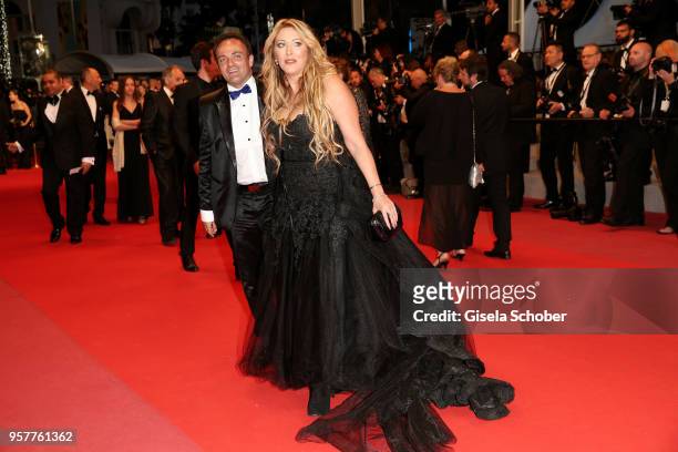 Loana Petrucciani and a Laurent Amar attend the screening of "3 Faces " during the 71st annual Cannes Film Festival at Palais des Festivals on May...