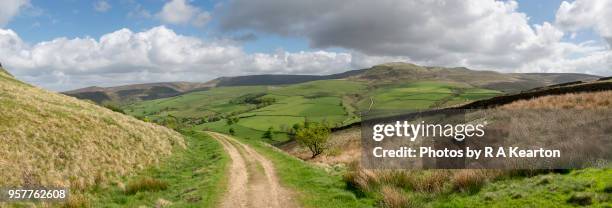 english countryside in early may, hayfield, peak district, derbyshire - peak district national park spring stock pictures, royalty-free photos & images