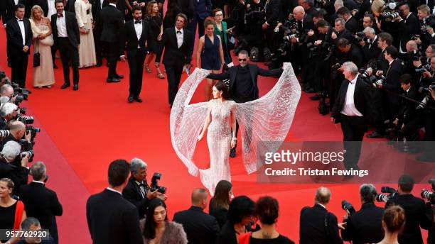 Araya Hargate attends the screening of "Sorry Angel " during the 71st annual Cannes Film Festival at Palais des Festivals on May 10, 2018 in Cannes,...