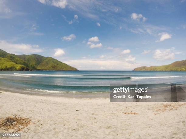 a scenic lanscape of a beach - zambales province stock pictures, royalty-free photos & images