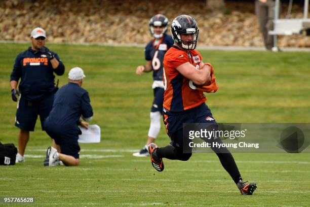 May 12: Denver Broncos Joke Butt in rookie mini-camp at Dove Valley. May 12, 2018.