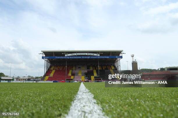 General view of Sincil Bank home stadium of Lincoln City during the Sky Bet League Two Play Off Semi Final:First Leg between Lincoln City and Exeter...