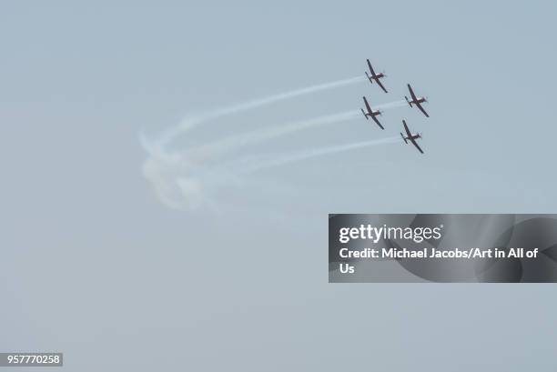 Israel, Tel Aviv-Yafo - 19 April 2018: Celebration of the 70th independence day of Israel - Yom haatzmaout - airshow of of the Israeli air force -...