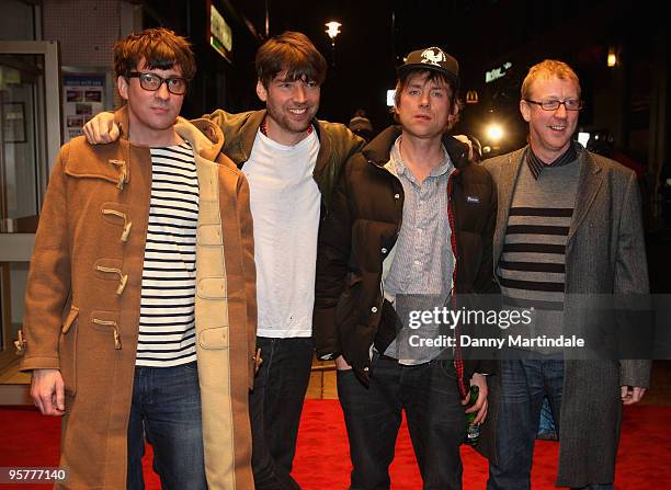 Graham Coxon, Alex James, Damon Albarn and Dave Rowntree attend World Premiere of 'No Distance To Run' - a documentary about the band Blur at Odeon...