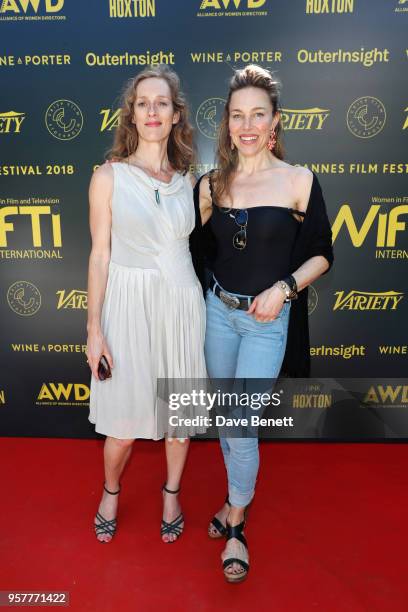 Nasta Morgan and Anna Parrow attend as WIFT International with Variety & Alliance of Women Directors host a cocktail party during the 71st Cannes...