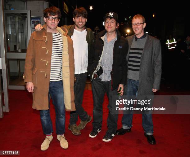 Graham Coxon, Alex James, Damon Albarn and Dave Rowntree attend World Premiere of 'No Distance To Run' - a documentary about the band Blur at Odeon...