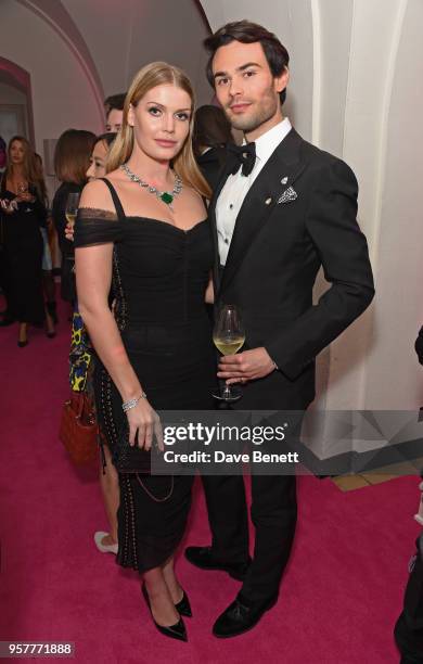 Lady Kitty Spencer and Mark-Francis Vandelli, wearing Bvlgari, attend the Bvlgari FESTA Gala Dinner at Banqueting House on May 12, 2018 in London,...