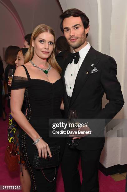 Lady Kitty Spencer and Mark-Francis Vandelli, wearing Bvlgari, attend the Bvlgari FESTA Gala Dinner at Banqueting House on May 12, 2018 in London,...