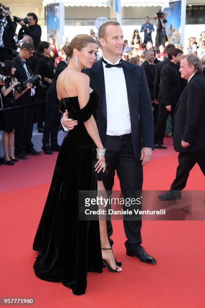 Victoria Bonya and Pierre Andurand attend the screening of "Girls Of The Sun " during the 71st annual Cannes Film Festival at Palais des Festivals on...