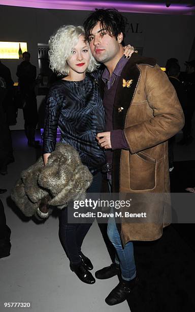 Portia Freeman and partner attend the launch party of Daisy Lowe's new Swarovski three-piece jewellery range, at Swarovski Crystallized on January...