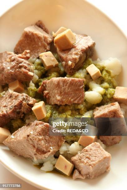 Mixed boiled meat, Milan, Lombardy, Italy.