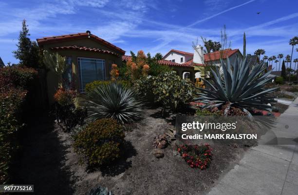 The house belonging to Doria Ragland, mother of Meghan Markle in View Park, Los Angeles, California on May 8, 2018. - In the upscale Los Angeles...