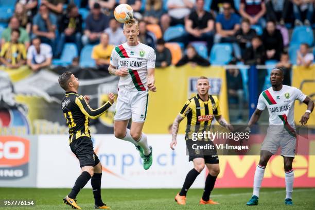 Bryan Linssen of Vitesse, Lex Immers of ADO Den Haag, Alexander Buttner of Vitesse, Sheraldo Becker of ADO Den Haag during the Dutch Eredivisie...