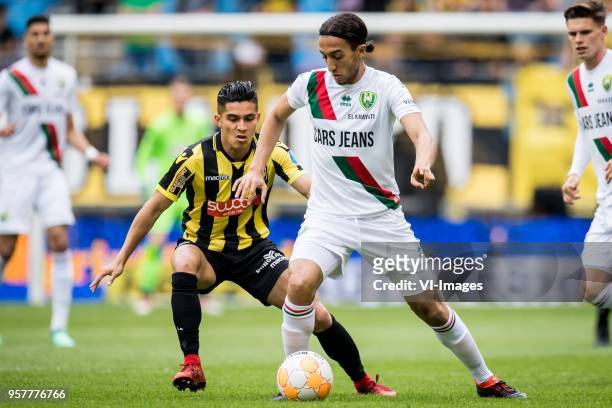 Navarone Foor of Vitesse, Abdenasser Nasser El Khayati of ADO Den Haag during the Dutch Eredivisie play-offs match between Vitesse Arnhem and ADO Den...