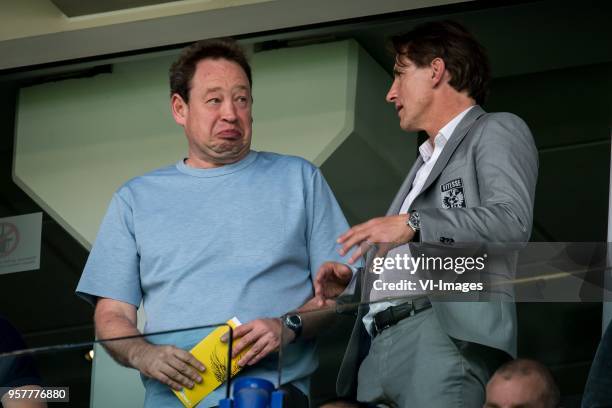 Leonid Slutsky, Slutski, Sloetski, Sloetsky, Marc van Hintum during the Dutch Eredivisie play-offs match between Vitesse Arnhem and ADO Den Haag at...