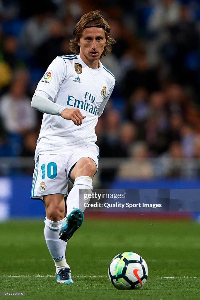 Luka Modric of Real Madrid in action during the La Liga match between ...