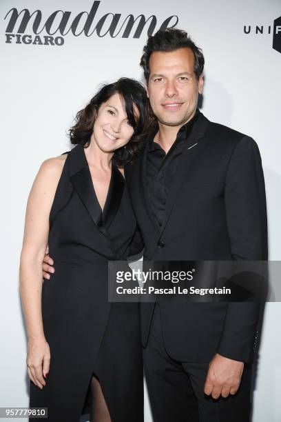 Laurent Lafitte and Zabou Breitman attend a Dior dinner during the 71st annual Cannes Film Festival at JW Marriott on May 12, 2018 in Cannes, France.