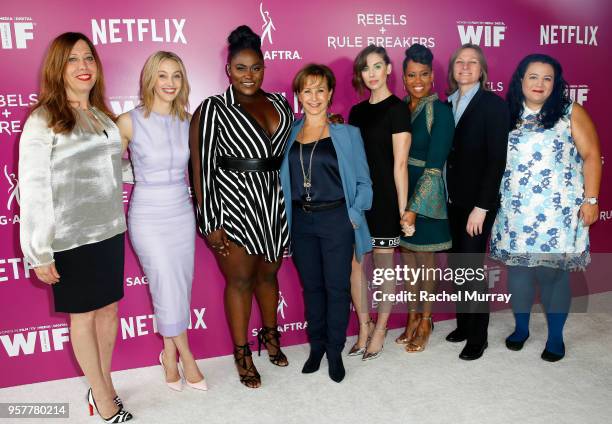 Women in Film Executive Director Kirsten Schaffer, Sarah Gadon, Danielle Brooks, Alison Brie, Regina King, Netflix VP of Original Content Cindy...