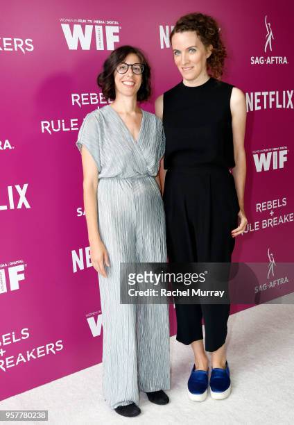 Creators Carly Mensch and Liz Flahive attend the Rebels and Rule Breakers Panel at Netflix FYSEE at Raleigh Studios on May 12, 2018 in Los Angeles,...