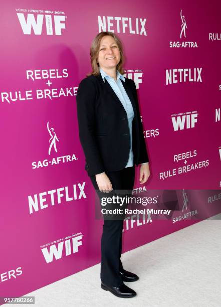 Netflix VP of Original Content Cindy Holland attends the Rebels and Rule Breakers Panel at Netflix FYSEE at Raleigh Studios on May 12, 2018 in Los...