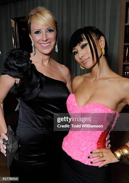 Los Angeles Confidential Publisher Allison Miller and Actress Bai Ling attend Los Angeles Confidential Magazine's May/June Issue Party at XIV...