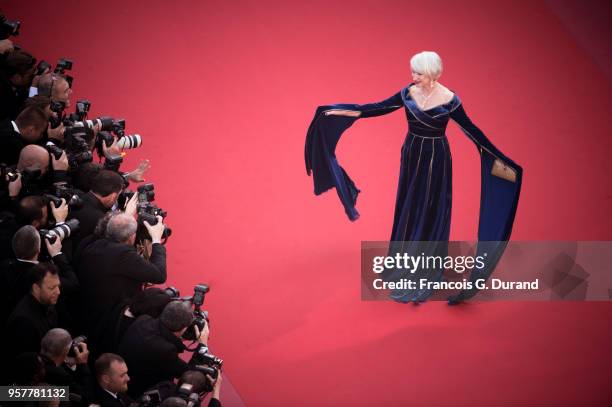 Helen Mirren attends the screening of 'Girls Of The Sun ' during the 71st annual Cannes Film Festival at Palais des Festivals on May 12, 2018 in...