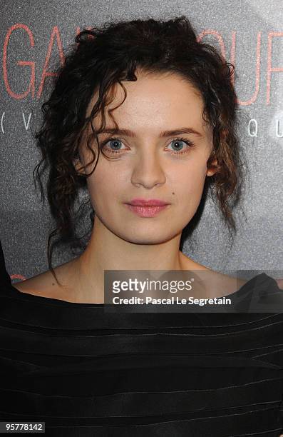 Actress Sarah Forestier poses as she attends the "Gainsbourg " film Premiere at Cinema Gaumont Opera on January 14, 2010 in Paris, France.