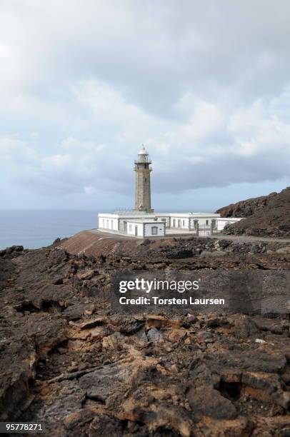 General view of the Faro de Ochilla lighthouse on El Hierro Island, January 13, 2010 in El Hierro Island, Spain. The island inspired and features in...
